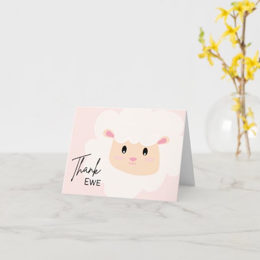 Danke Ewe - Danke-Karte Karte (Gelbe Blume)