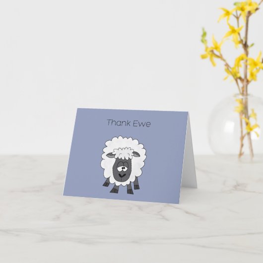 Danke Ewe Karte (Gelbe Blume)