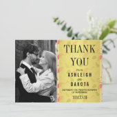 Danke | Fabulous Modern Hot Pink Flamingos (Stehend Vorderseite)