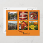 Danke (Fall Collage) Postkarte (Vorne/Hinten)