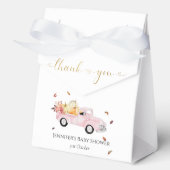 Danke Fall Pink Vintag Truck Baby Dusche Geschenkschachtel (Vorderseite)