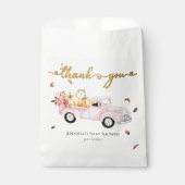 Danke Fall Pink Vintag Truck Baby Dusche Geschenktütchen (Vorderseite)