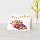 Danke Fall Pumpkin Truck Boy Baby Dusche Karte (Gelbe Blume)