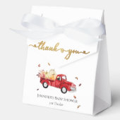 Danke Fall Red Vintag Truck Baby Dusche Geschenkschachtel (Vorderseite)