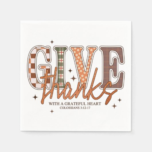 Danke Fall Serviette (Vorderseite)