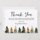 Danke Fall Trees Baby Dusche (Vorderseite)