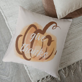 Danke Fall Watercolor Pumpkin Throw Kissen