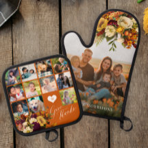 Danke fallen florale Collage Familie Foto