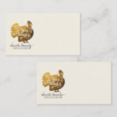 Danke | Familienfeier Erntedank Platzkarte (Vorne/Hinten)