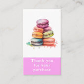 Danke, farbenfrohe Macaroons Begleitkarte (Vorderseite)