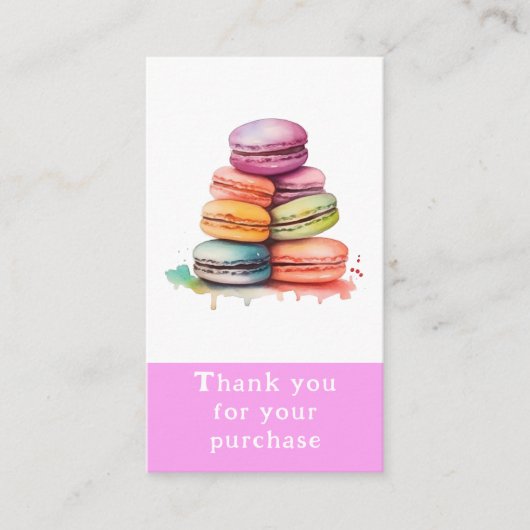 Danke, farbenfrohe Macaroons Begleitkarte (Vorderseite)
