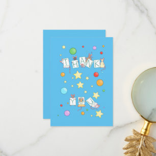 Danke, farbenfrohe Mäuse Dankeskarte