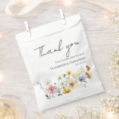 Danke | Farbenfrohe Wildblume Boho Wedding Geschenktütchen (Ausgeschnitten)