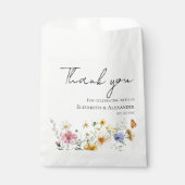 Danke | Farbenfrohe Wildblume Boho Wedding Geschenktütchen (Vorderseite)