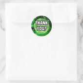 Danke! Farbtöne grüner Wasserfarbkreise Runder Aufkleber (Tasche)