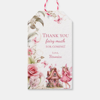 Danke Feen Viel Rosa Florale Geburtstag Geschenkanhänger