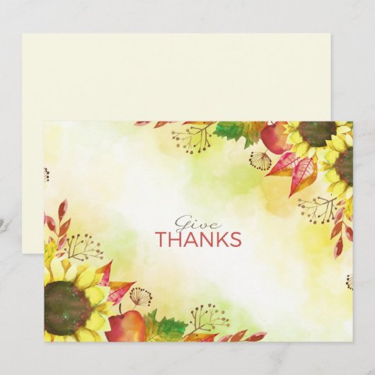 Danke Feiertagskarte (Vorne/Hinten)