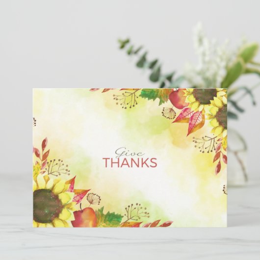 Danke Feiertagskarte (Stehend Vorderseite)