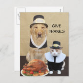 Danke Feiertagspostkarte (Vorne/Hinten)