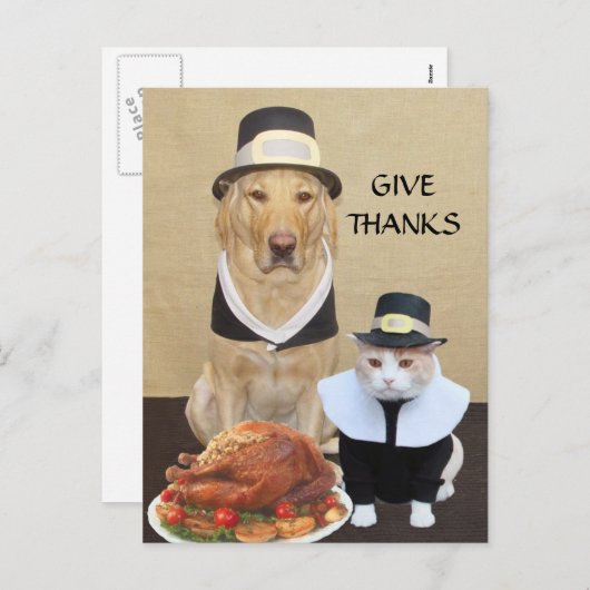 Danke Feiertagspostkarte (Vorne/Hinten)