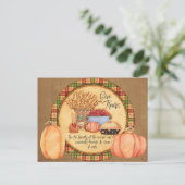 Danke Feiertagspostkarte (Stehend Vorderseite)