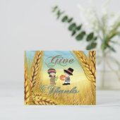 Danke Feiertagspostkarte (Stehend Vorderseite)