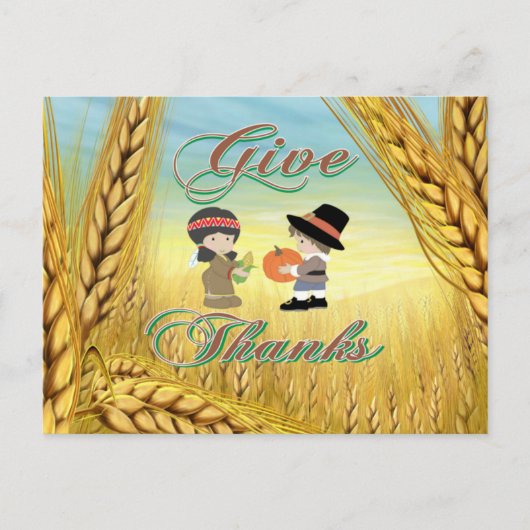 Danke Feiertagspostkarte (Vorderseite)