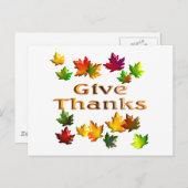 Danke Feiertagspostkarte (Vorne/Hinten)