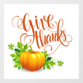 Danke Fensteraufkleber (Blatt)