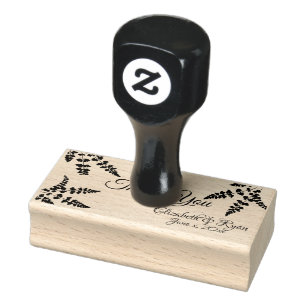 Danke, Ferns Botanical Personalisiert Gummistempel