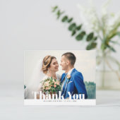 DANKE, fett Text Hochzeit danke Ihnen Karte (Stehend Vorderseite)