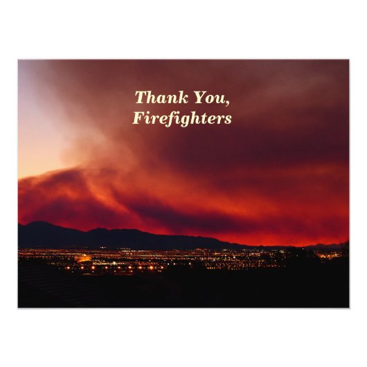 Danke, Feuerwehrleute, Sky on Fire Fine Art Fotodruck (Vorne)