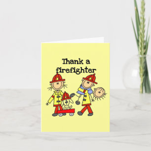 Danke-Feuerwehrmann-T-Shirts und Geschenke Dankeskarte