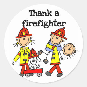 Danke-Feuerwehrmann T-Shirts und Geschenke Runder Aufkleber