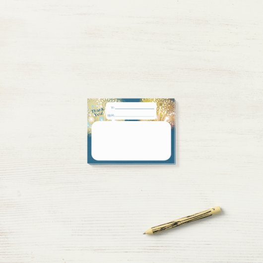 Danke Feuerwerksangestellt-Anerkennungspost-it Post-it Klebezettel (Auf Schreibtisch)