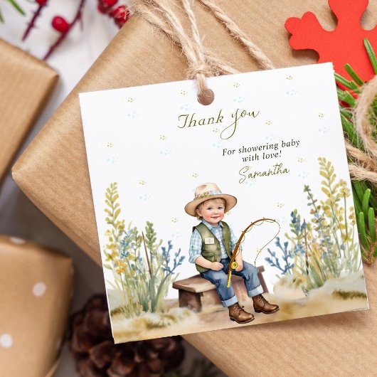 Danke Fisherman's Derby Baby Shower Geschenkanhänger