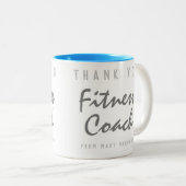 Danke Fitness Coach Zweifarbige Tasse (VorderseiteRechts)