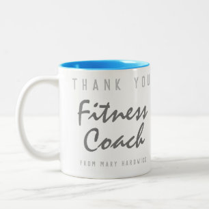Danke Fitness Coach Zweifarbige Tasse