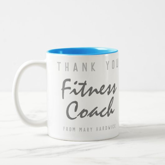 Danke Fitness Coach Zweifarbige Tasse (Links)