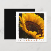 Danke flache Karten der Sonnenblumephotographie (Vorne/Hinten)