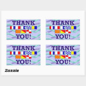 Danke Flag 2 Rectangle Sticker (Blatt)