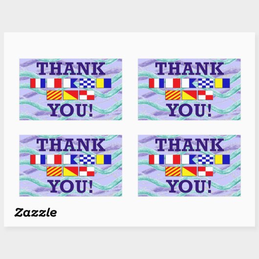 Danke Flag 2 Rectangle Sticker (Blatt)