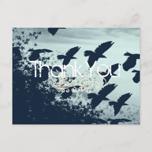 Danke - Fliegende Vögel - Postkarte (Vorderseite)
