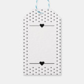 Danke | Floral Botanical Stork Baby Dusche Geschenkanhänger (Rückseite)