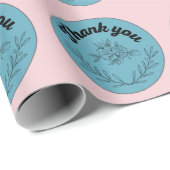 Danke floral geschenkpapier (Rolleneckpunkt)
