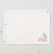 Danke, Floral in Pink Einladung (Rückseite)