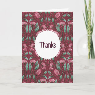 Danke floral mit Textrahmenkarte Karte