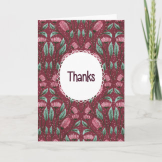 Danke floral mit Textrahmenkarte Karte