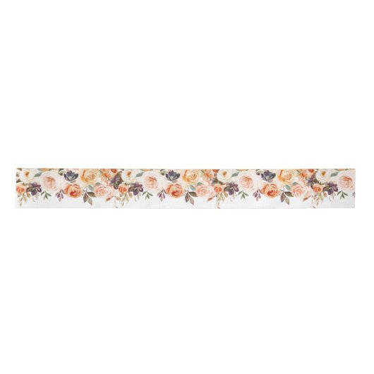 Danke Floral Pumpkin 3" Ribbon Satinband (Vorderseite)