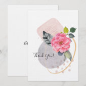 Danke! Florale Collage Einladung (Vorne/Hinten)